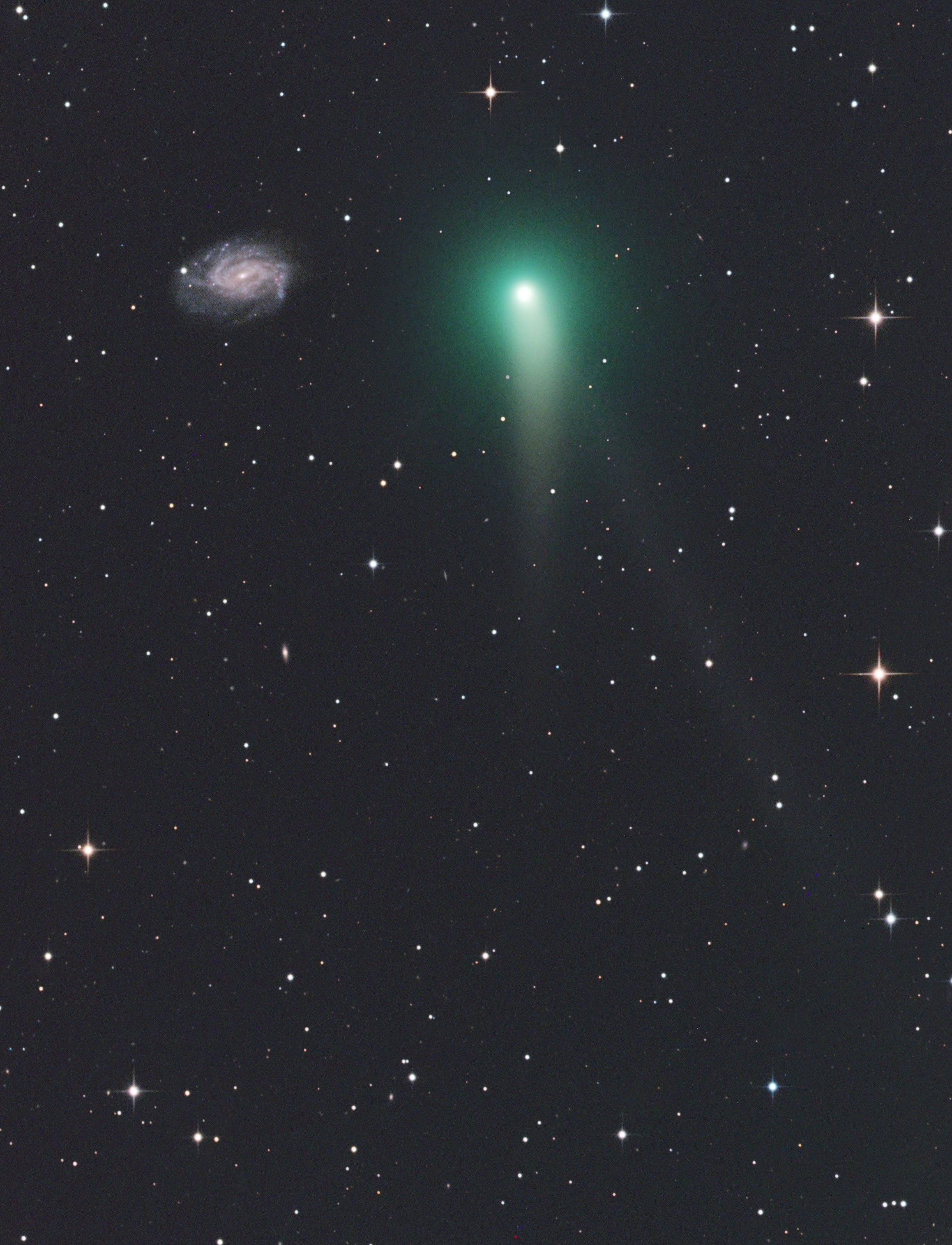 Komet C/2012 K1 Panstarrs bei Galaxie NGC 3726 Spektrum der Wissenschaft